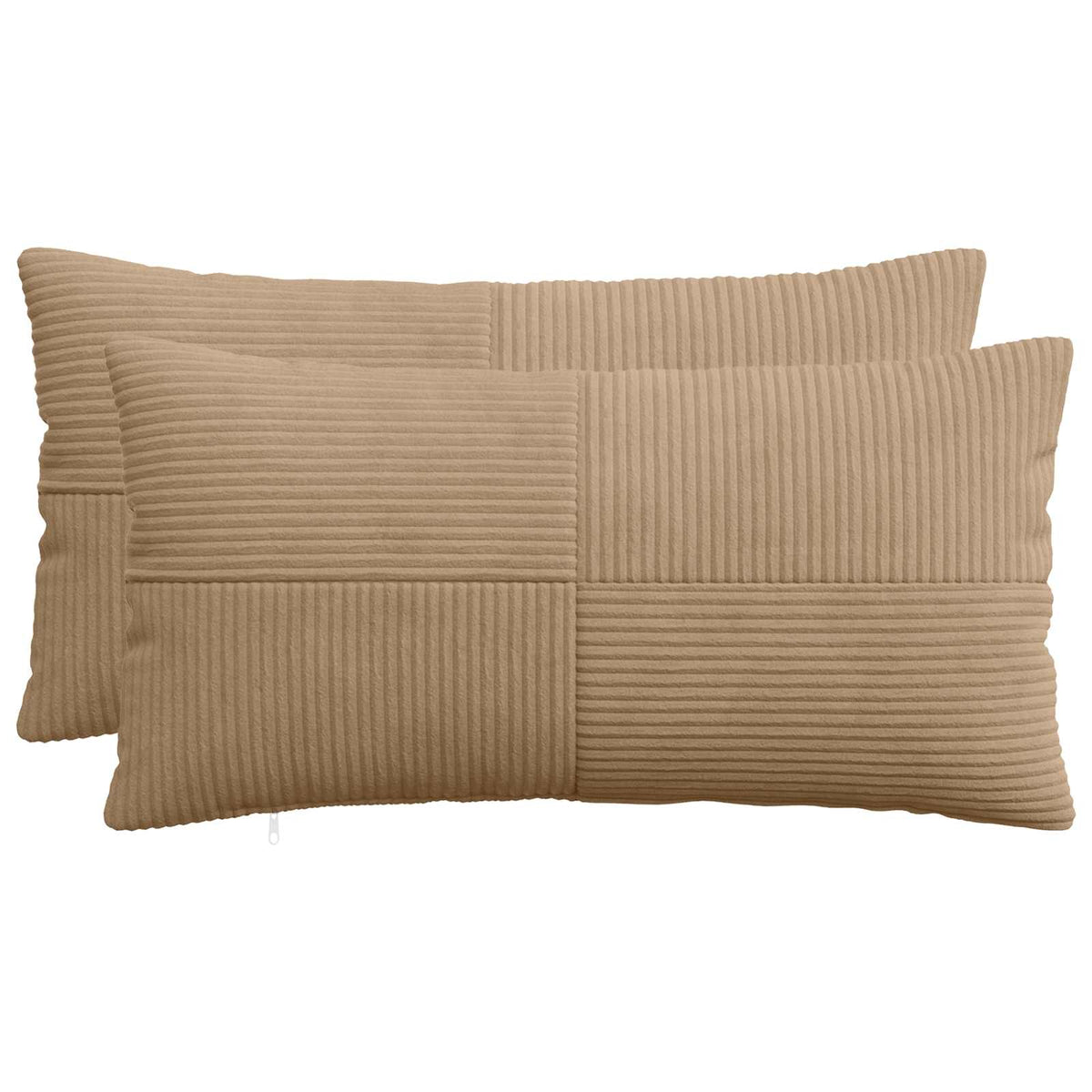 Pudebetræk 2 pcs ALMELO Brun 40 x 80 cm cordfløjl