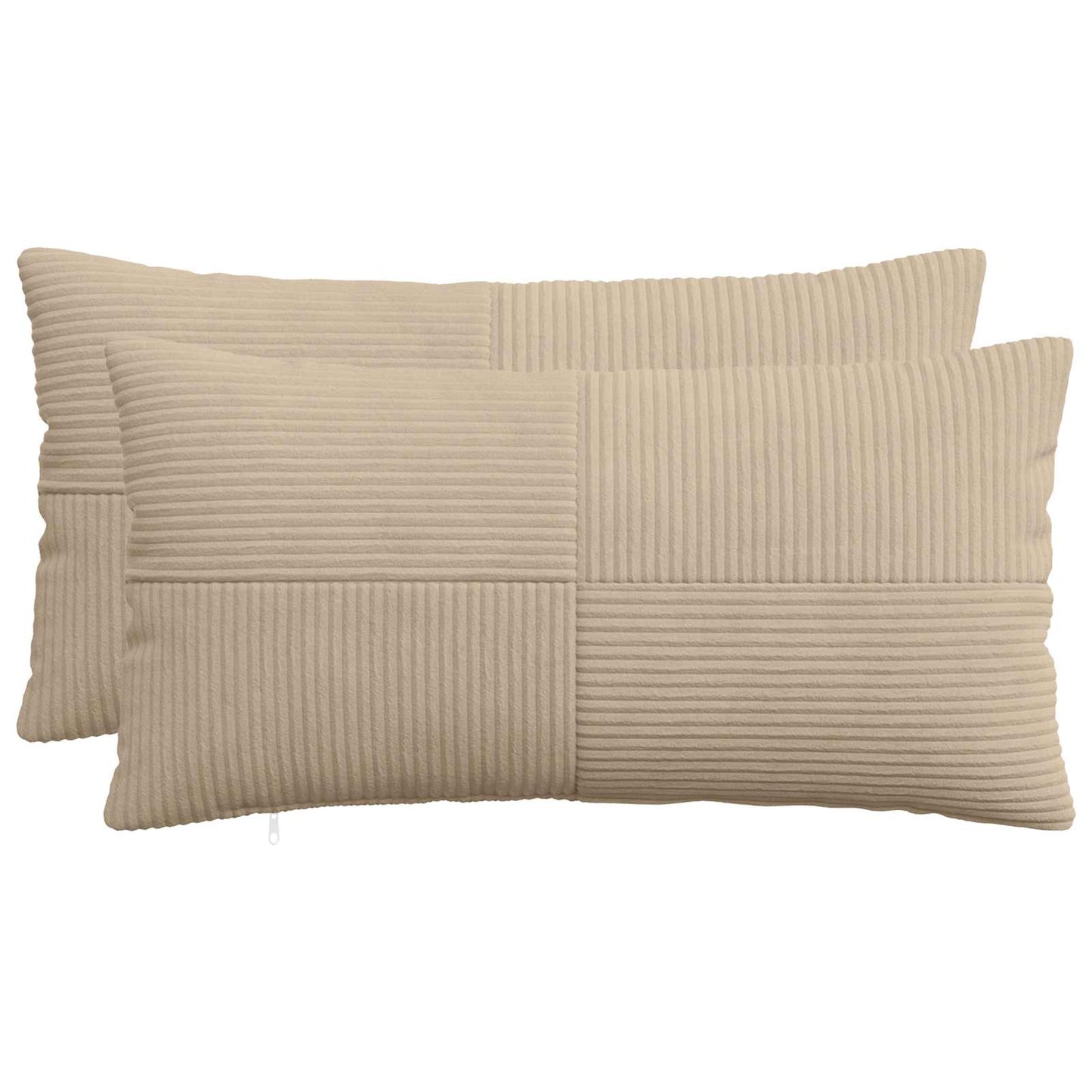Pudebetræk 2 pcs ALMELO Gråbrun 40 x 80 cm cordfløjl