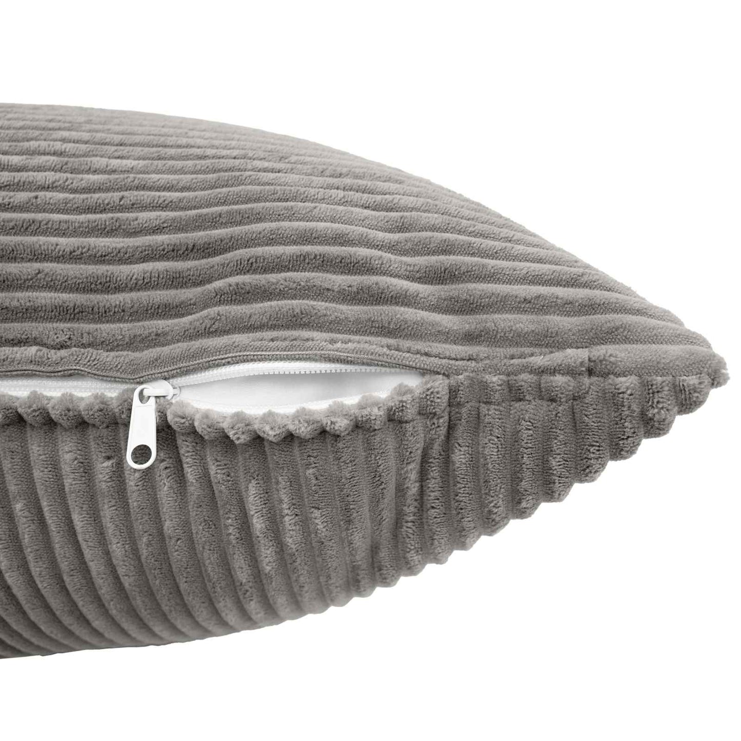 Pudebetræk 2 pcs ALMELO Lysegrå 45 x 45 cm cordfløjl