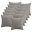 Pudebetræk 12 pcs ALMELO Lysegrå 45 x 45 cm cordfløjl