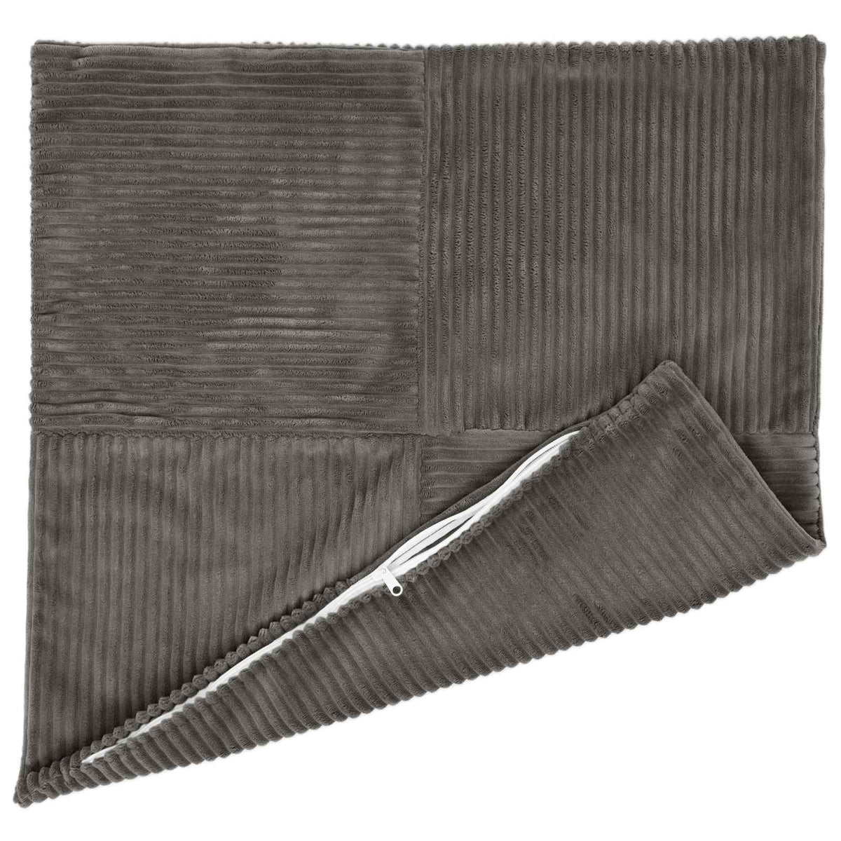 Pudebetræk 2 pcs ALMELO Mørkegrå 45 x 45 cm cordfløjl