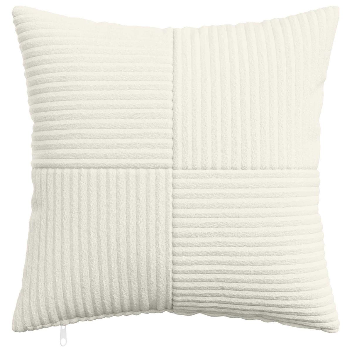 Pudebetræk 12 pcs ALMELO Cremefarvet 45 x 45 cm cordfløjl