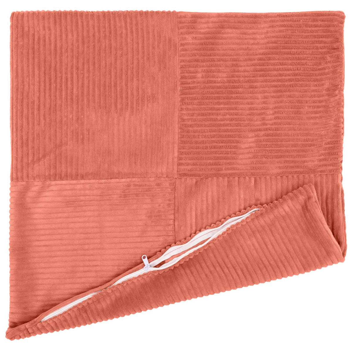 Pudebetræk 6 pcs ALMELO Rød orange 45 x 45 cm cordfløjl