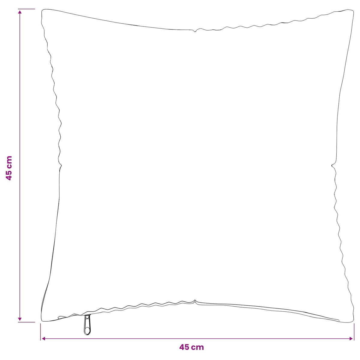 Pudebetræk 6 pcs ALMELO Rød orange 45 x 45 cm cordfløjl