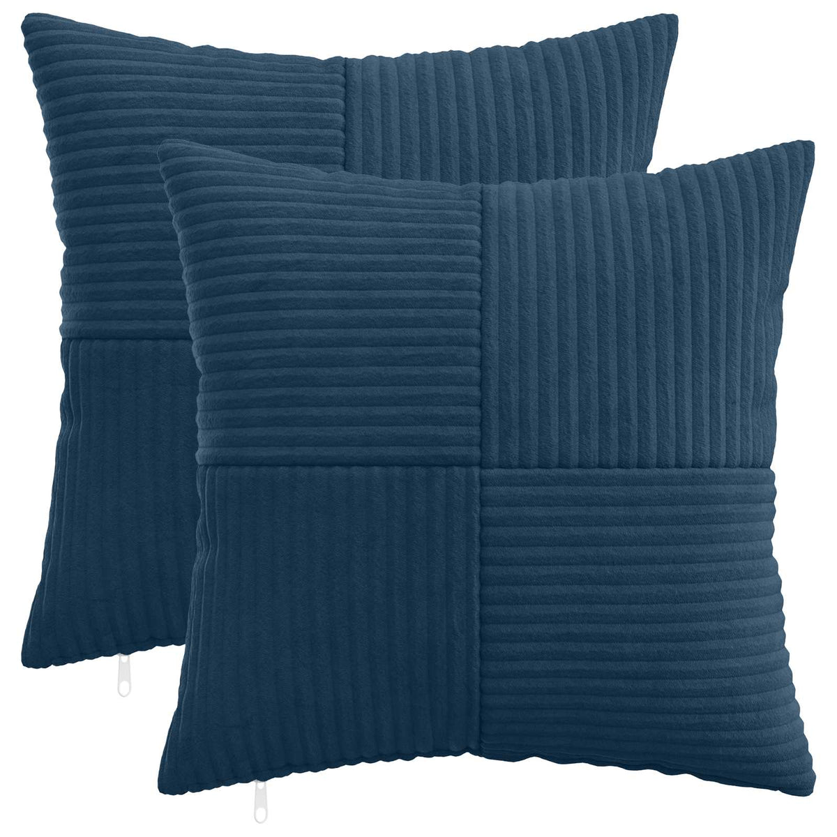 Pudebetræk 2 pcs ALMELO Mørkeblå 45 x 45 cm cordfløjl