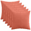 Pudebetræk 6 pcs ALMELO Rød orange 50 x 50 cm cordfløjl