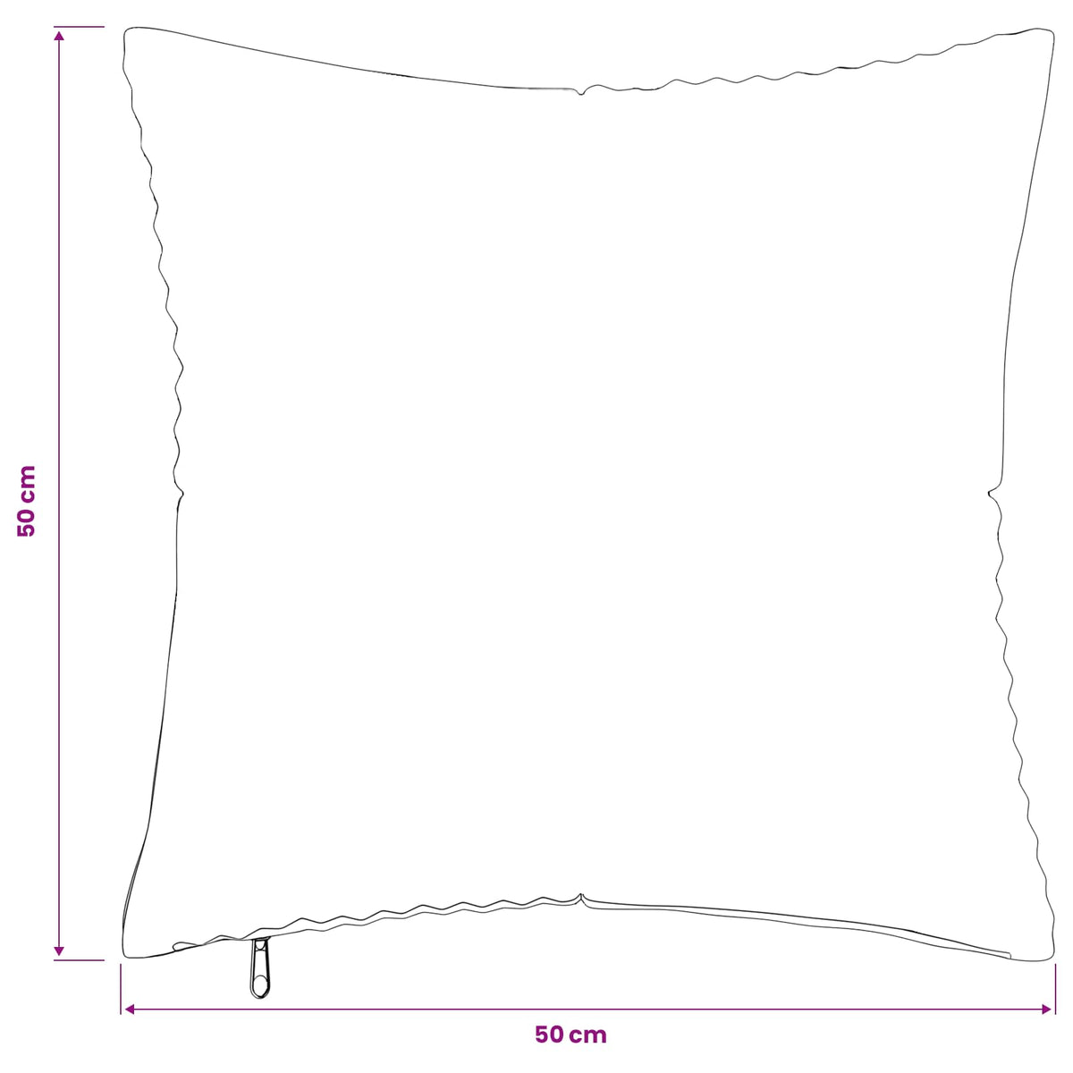 Pudebetræk 12 pcs ALMELO Blå 50 x 50 cm cordfløjl