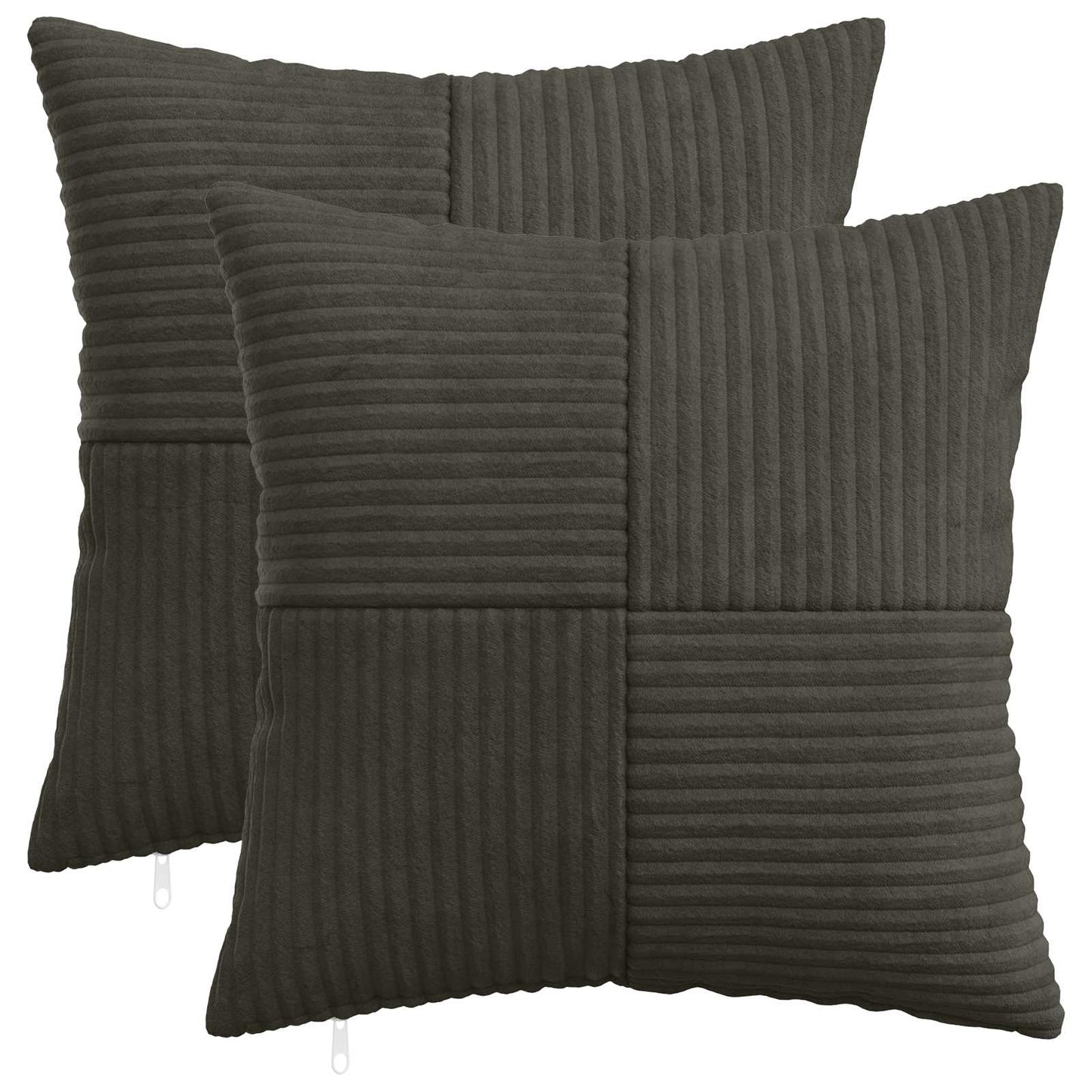 Pudebetræk 2 pcs ALMELO Antracit 50 x 50 cm cordfløjl
