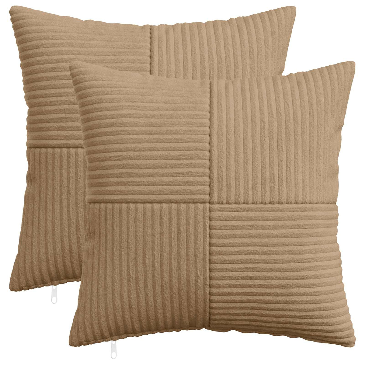 Pudebetræk 2 pcs ALMELO Brun 50 x 50 cm cordfløjl