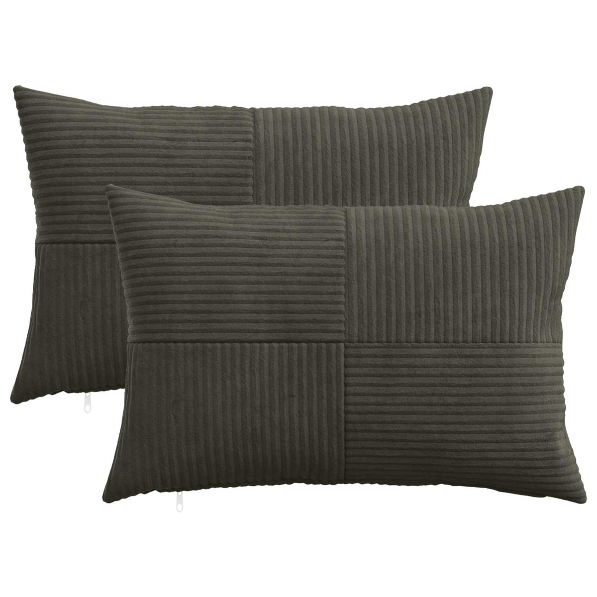 Pudebetræk 2 pcs ALMELO Antracit 50 x 70 cm cordfløjl