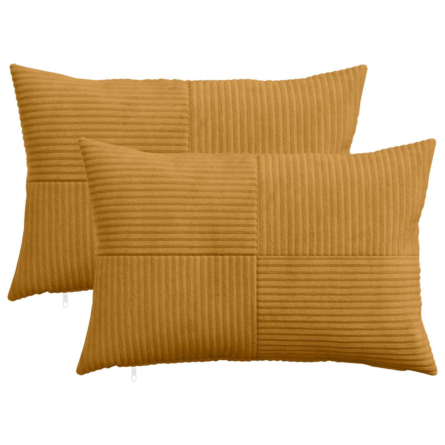 Pudebetræk 2 pcs ALMELO Gul 50 x 70 cm cordfløjl