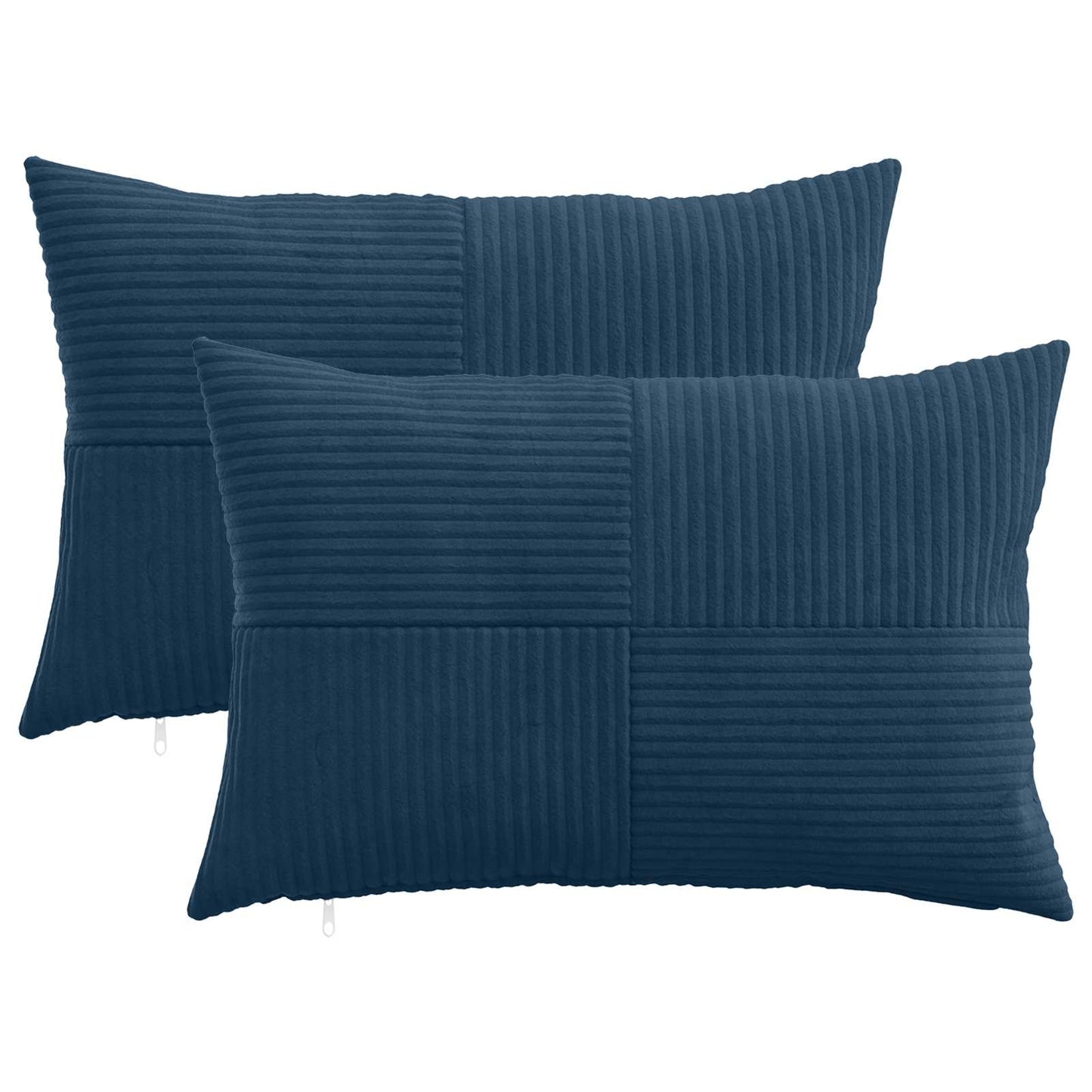 Pudebetræk 2 pcs ALMELO Mørkeblå 50 x 70 cm cordfløjl