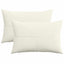 Pudebetræk 2 pcs ALMELO Cremefarvet 50 x 75 cm cordfløjl