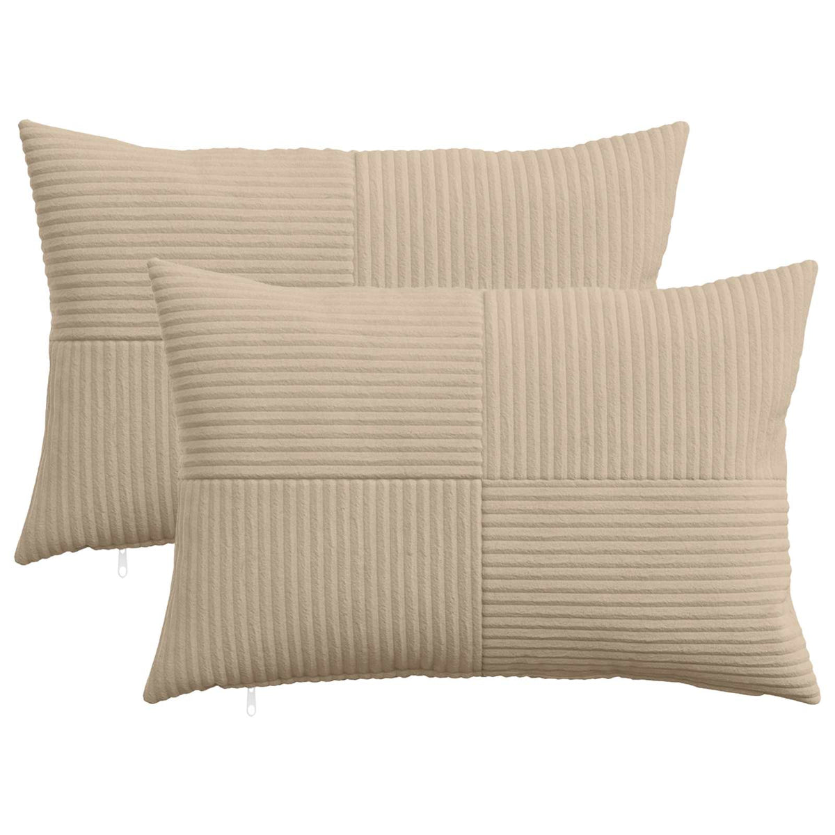 Pudebetræk 2 pcs ALMELO Gråbrun 50 x 80 cm cordfløjl