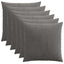 Pudebetræk 6 pcs ALMELO Mørkegrå 55 x 55 cm cordfløjl