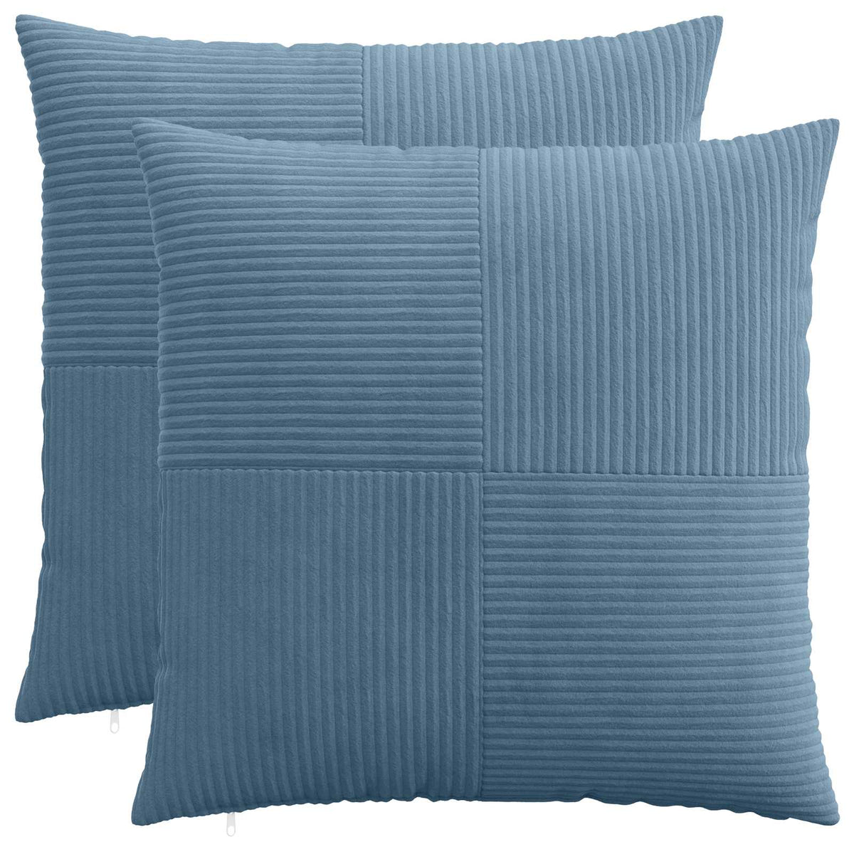 Pudebetræk 2 pcs ALMELO Blå 55 x 55 cm cordfløjl