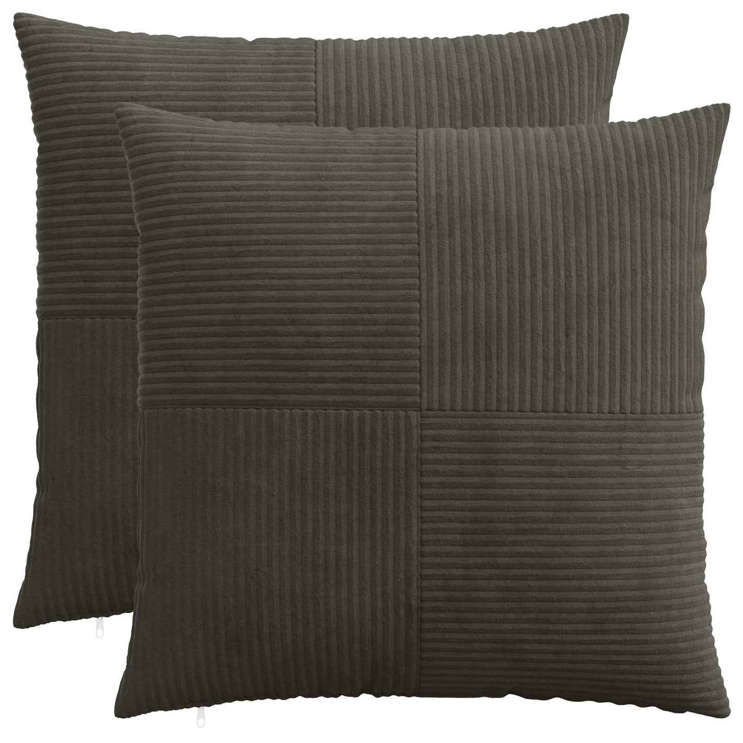 Pudebetræk 2 pcs ALMELO Antracit 55 x 55 cm cordfløjl