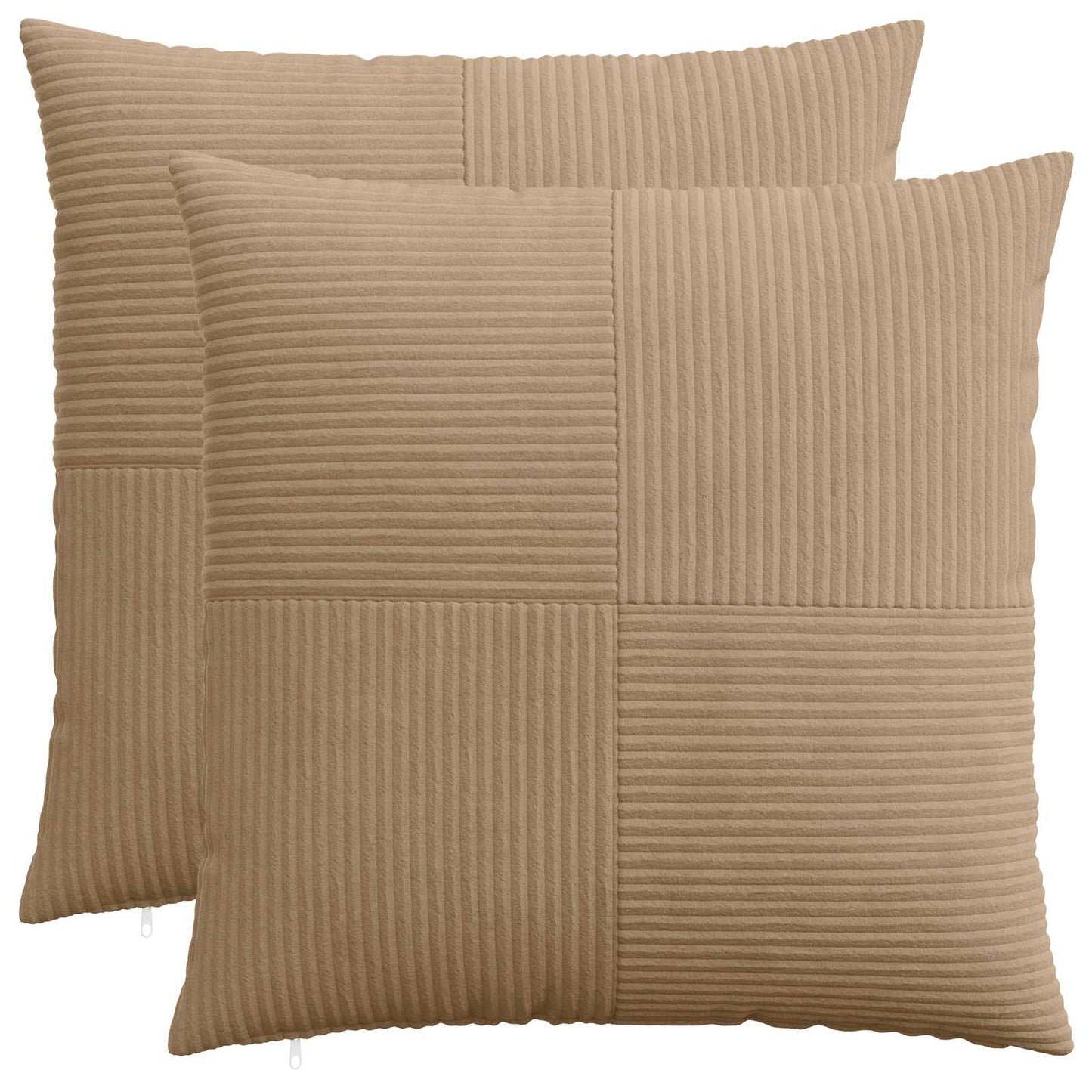 Pudebetræk 2 pcs ALMELO Brun 55 x 55 cm cordfløjl