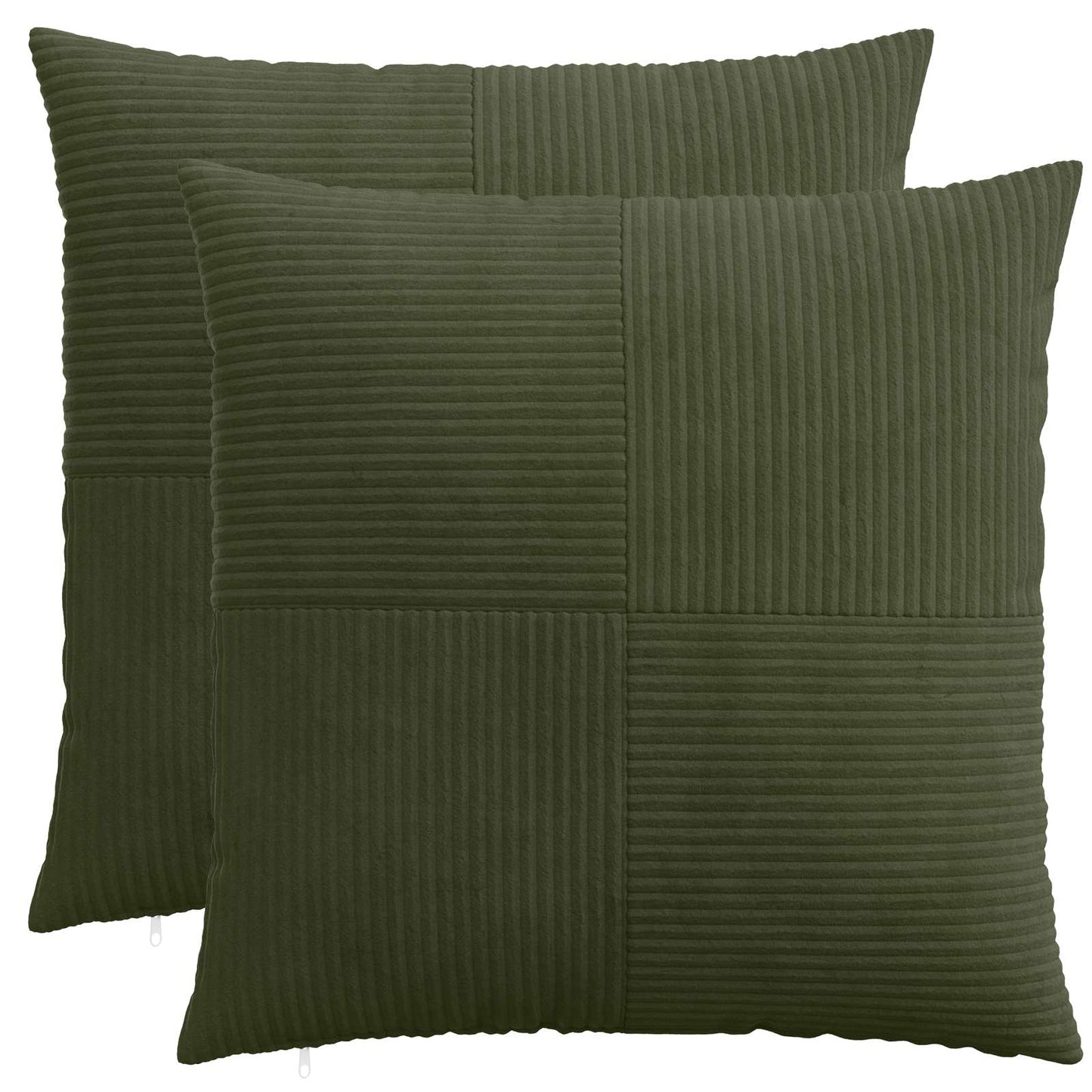 Pudebetræk 2 pcs ALMELO Grøn 55 x 55 cm cordfløjl