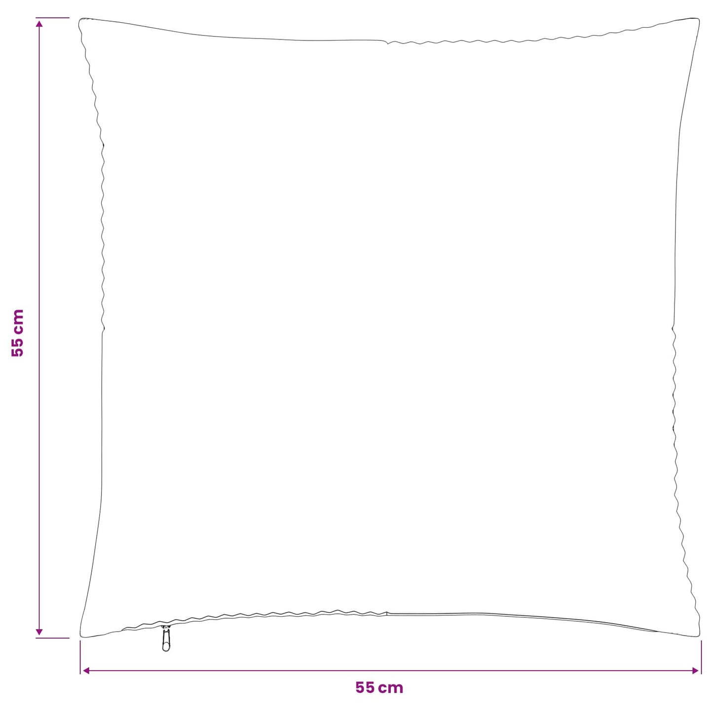 Pudebetræk 2 pcs ALMELO Gråbrun 55 x 55 cm cordfløjl