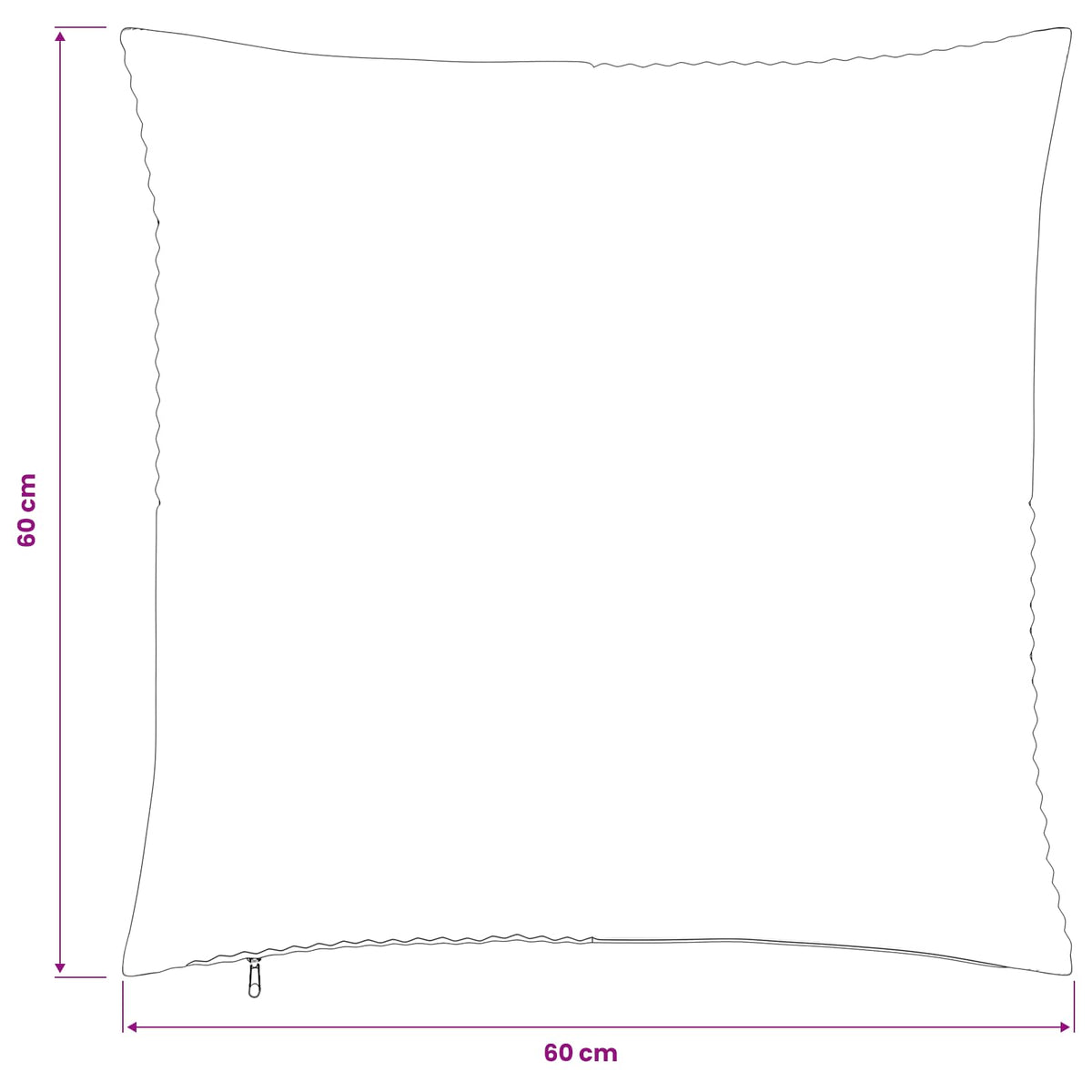 Pudebetræk 2 pcs ALMELO Mørkegrå 60 x 60 cm cordfløjl