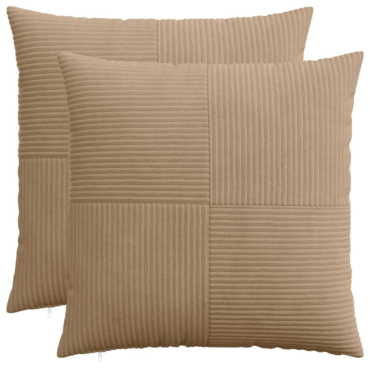 Pudebetræk 2 pcs ALMELO Brun 60 x 60 cm cordfløjl