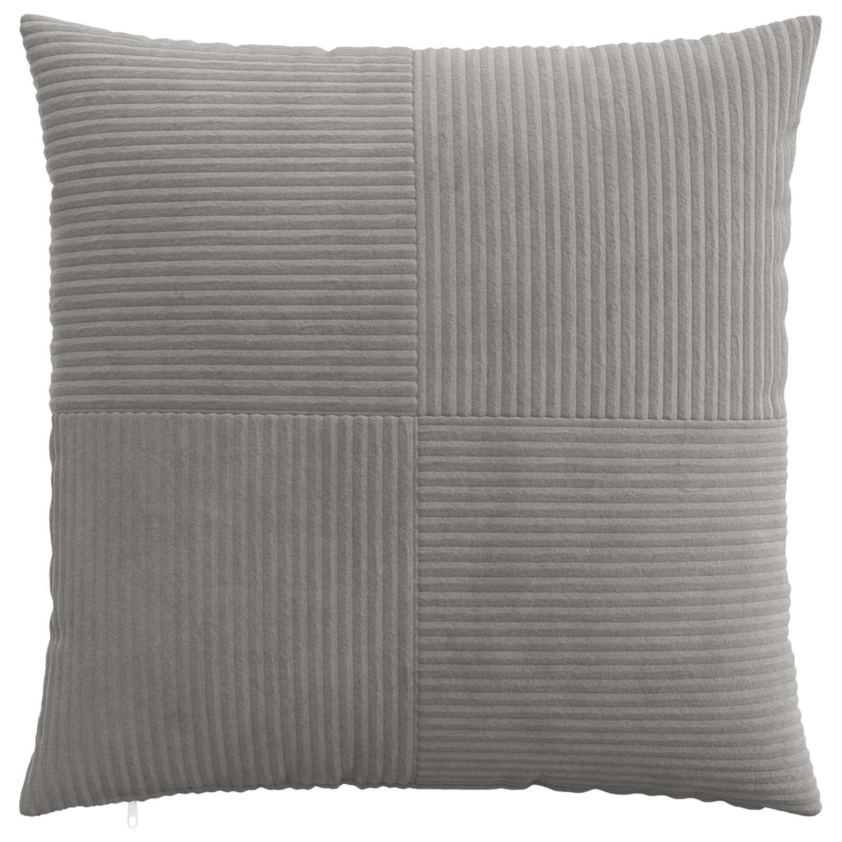 Pudebetræk 6 stk. ALMELO Lysegrå 65 x 65 cm cordfløjl