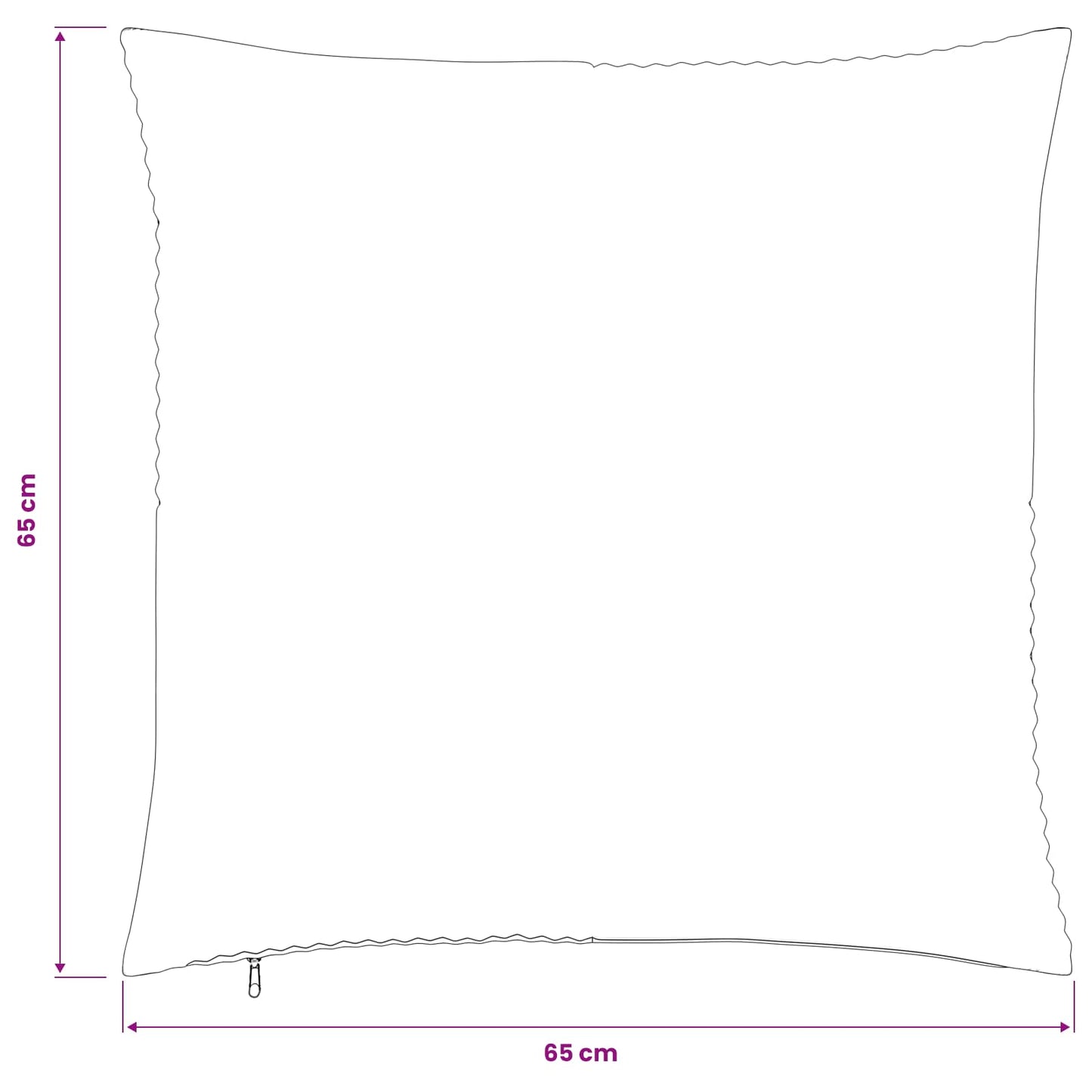 Pudebetræk 6 pcs ALMELO Gul 65 x 65 cm cordfløjl