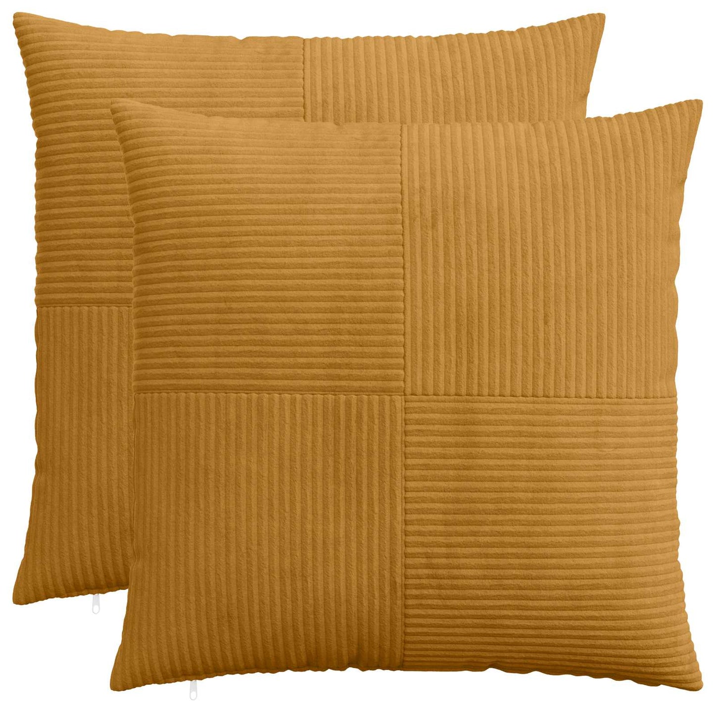 Pudebetræk 2 pcs ALMELO Gul 70 x 70 cm cordfløjl