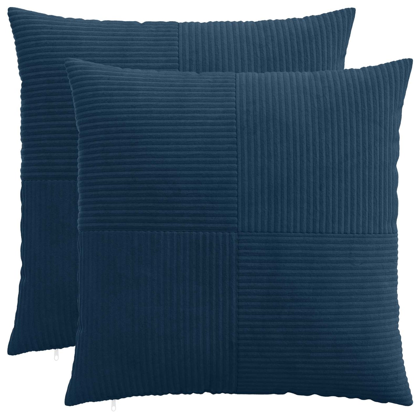 Pudebetræk 2 pcs ALMELO Mørkeblå 70 x 70 cm cordfløjl