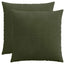 Pudebetræk 2 pcs ALMELO Grøn 70 x 70 cm cordfløjl