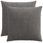 Pudebetræk 2 pcs ALMELO Mørkegrå 80 x 80 cm cordfløjl
