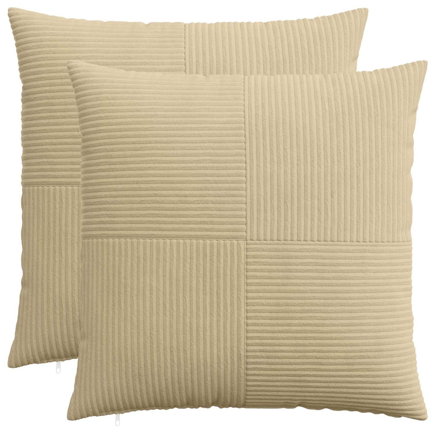 Pudebetræk 2 pcs ALMELO Grågrøn 80 x 80 cm cordfløjl