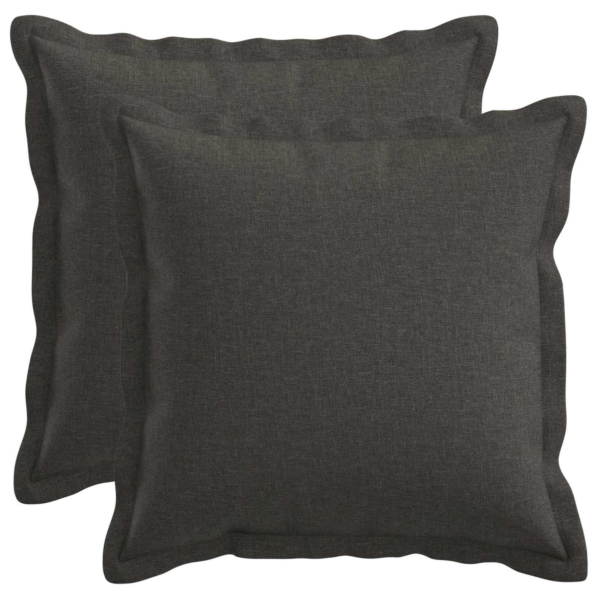 Pudebetræk 2 pcs HOUTEN Mørkegrå 30 x 30 cm Faux Linned