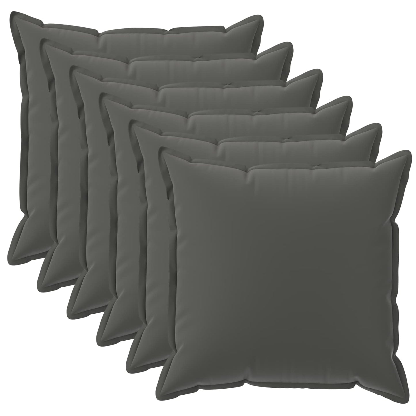 Pudebetræk 6 stk. HOUTEN Antracit 30 x 30 cm Polyester