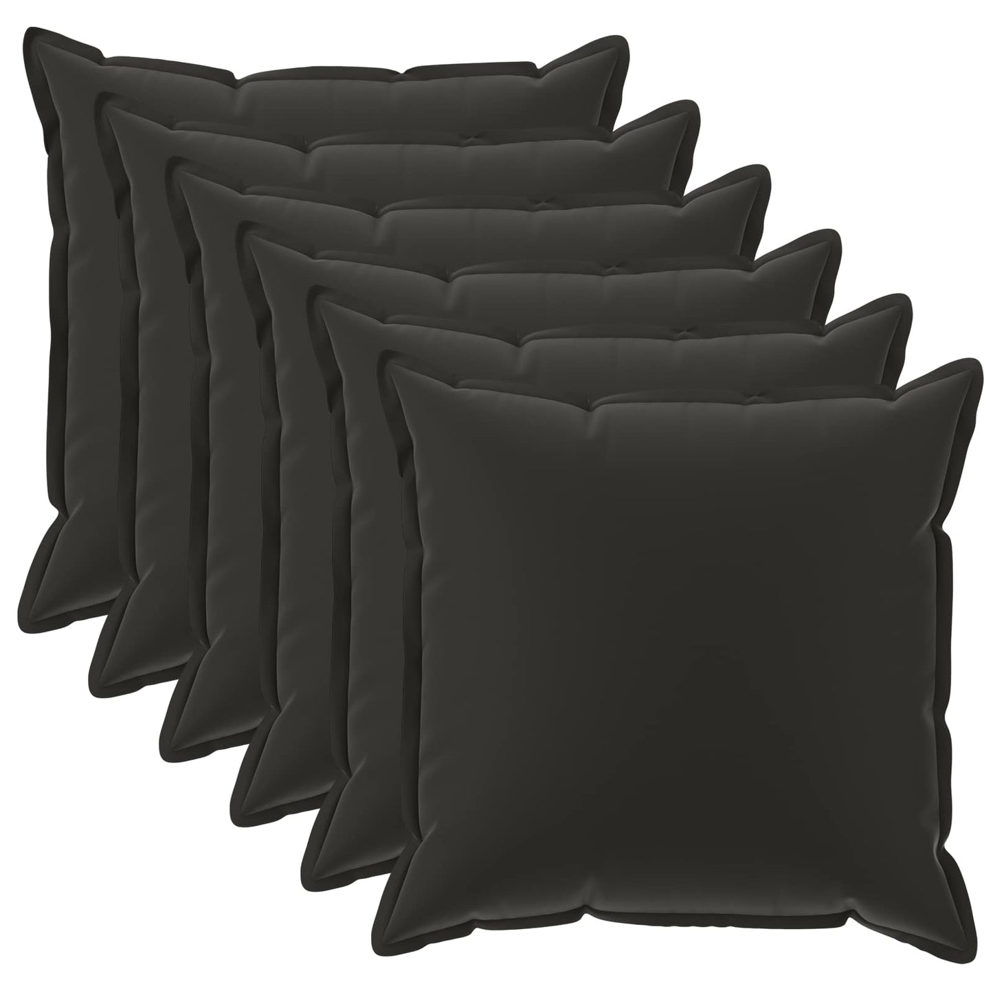 Pudebetræk 6 stk. HOUTEN Sort 30 x 30 cm Polyester