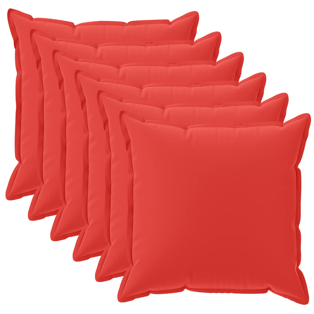 Pudebetræk 6 stk. HOUTEN Rød 30 x 30 cm Polyester