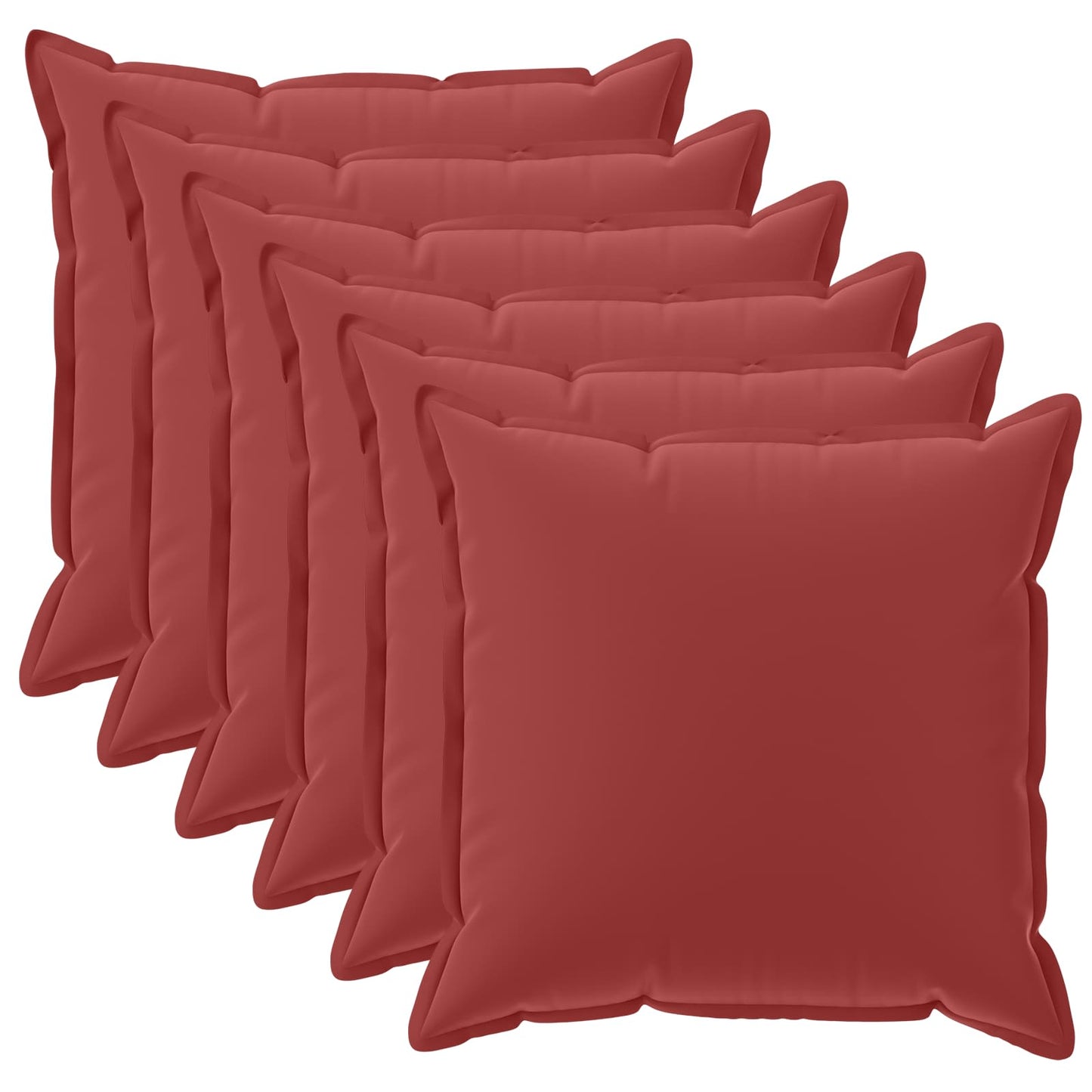 Pudebetræk 6 stk. HOUTEN Vinrød 30 x 30 cm Polyester