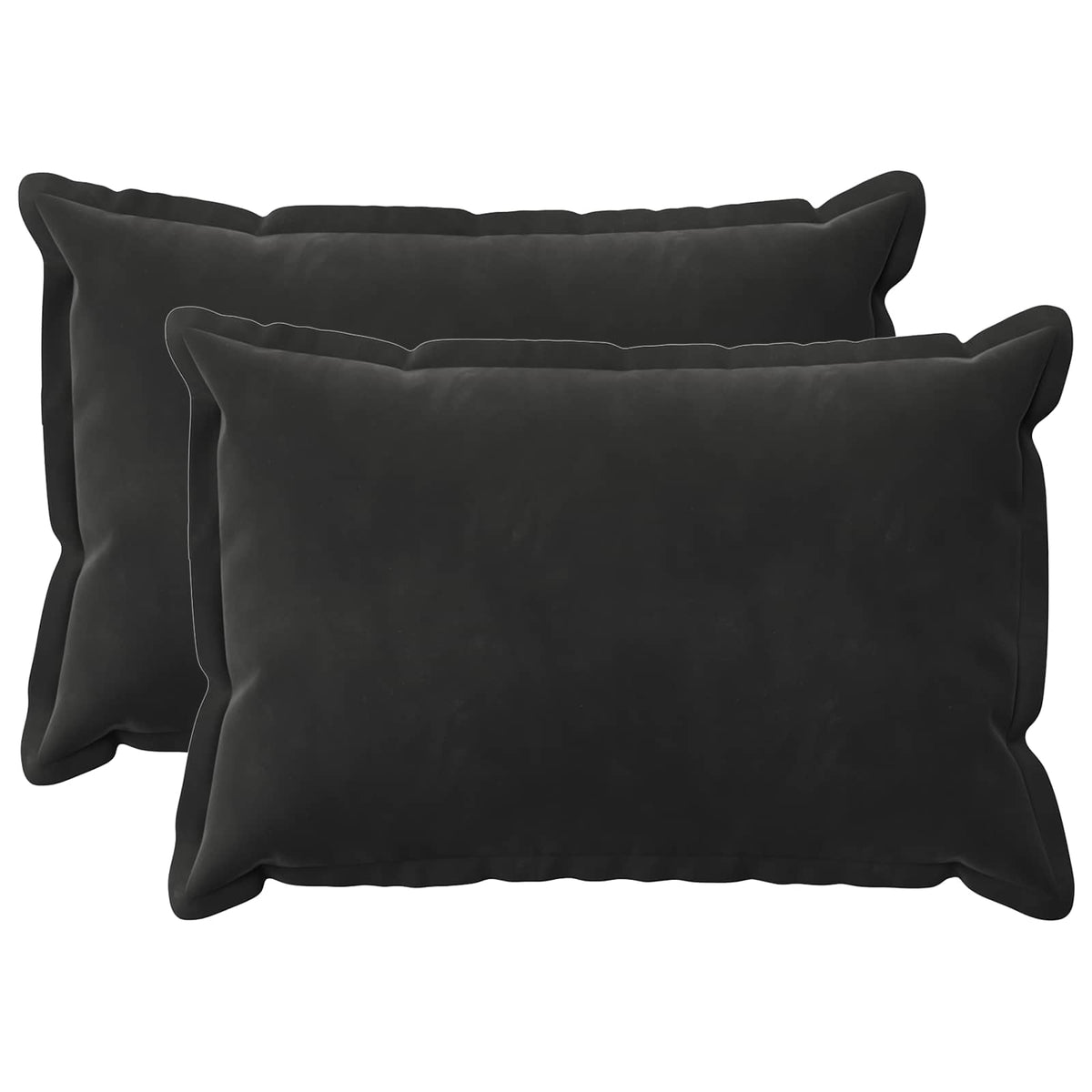 Pudebetræk 2 pcs HOUTEN Sort 30 x 50 cm Fløjl