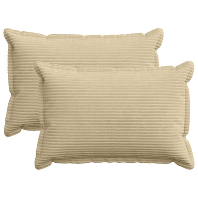 Pudebetræk 2 stk. HOUTEN Lys Grøn Grå 30 x 50 cm cordfløjl