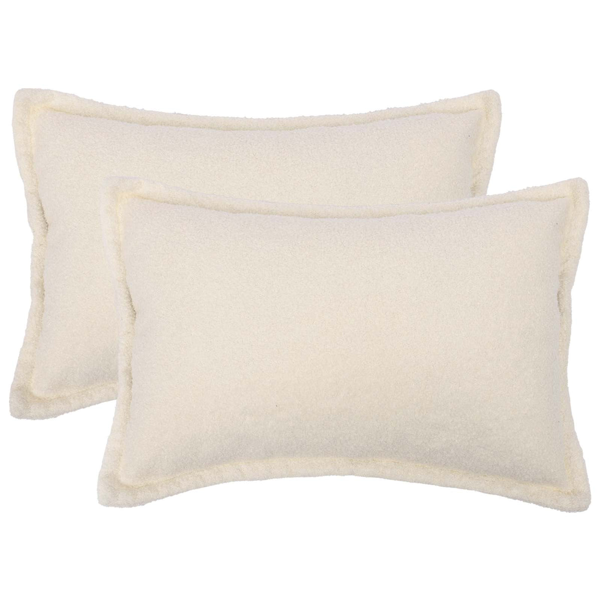 Pudebetræk 2 pcs HOUTEN Cremefarvet 30 x 50 cm Bouclé