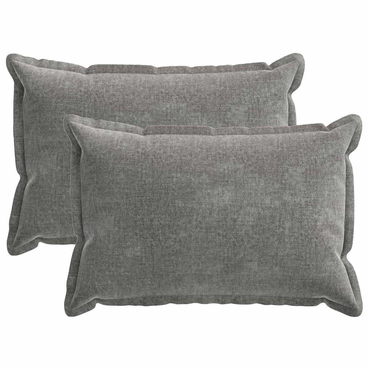 Pudebetræk 2 stk. HOUTEN Mørkegrå 30 x 50 cm Chenille Stof