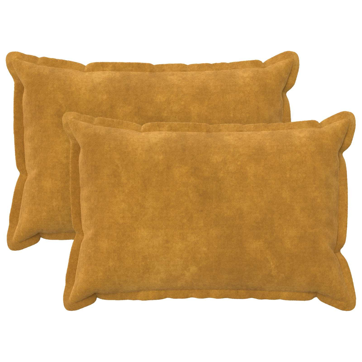 Pudebetræk 2 pcs HOUTEN Gul 30 x 50 cm Mikrofiber Fleece