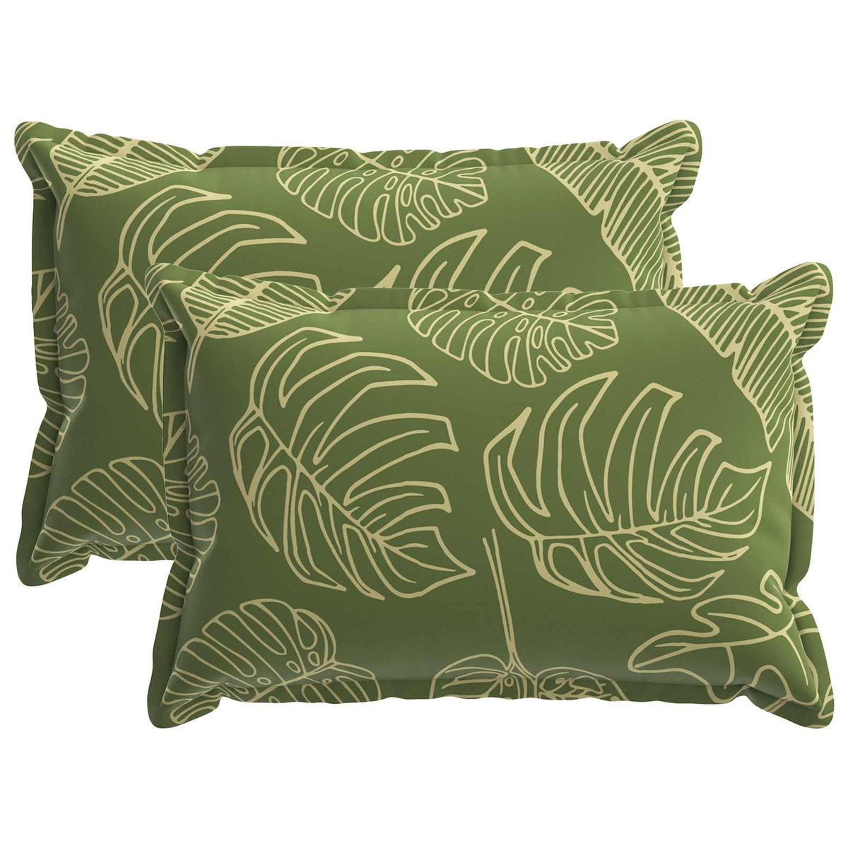 Pudebetræk 2 stk. HOUTEN Bladdesign 30 x 50 cm Polyester