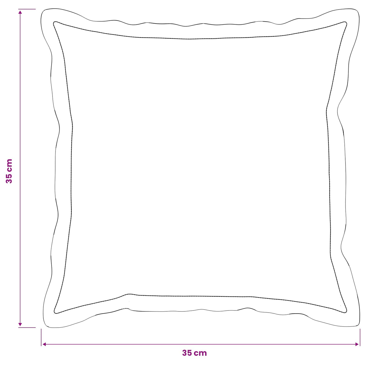 Pudebetræk 2 pcs HOUTEN Sort 35 x 35 cm Faux Linned