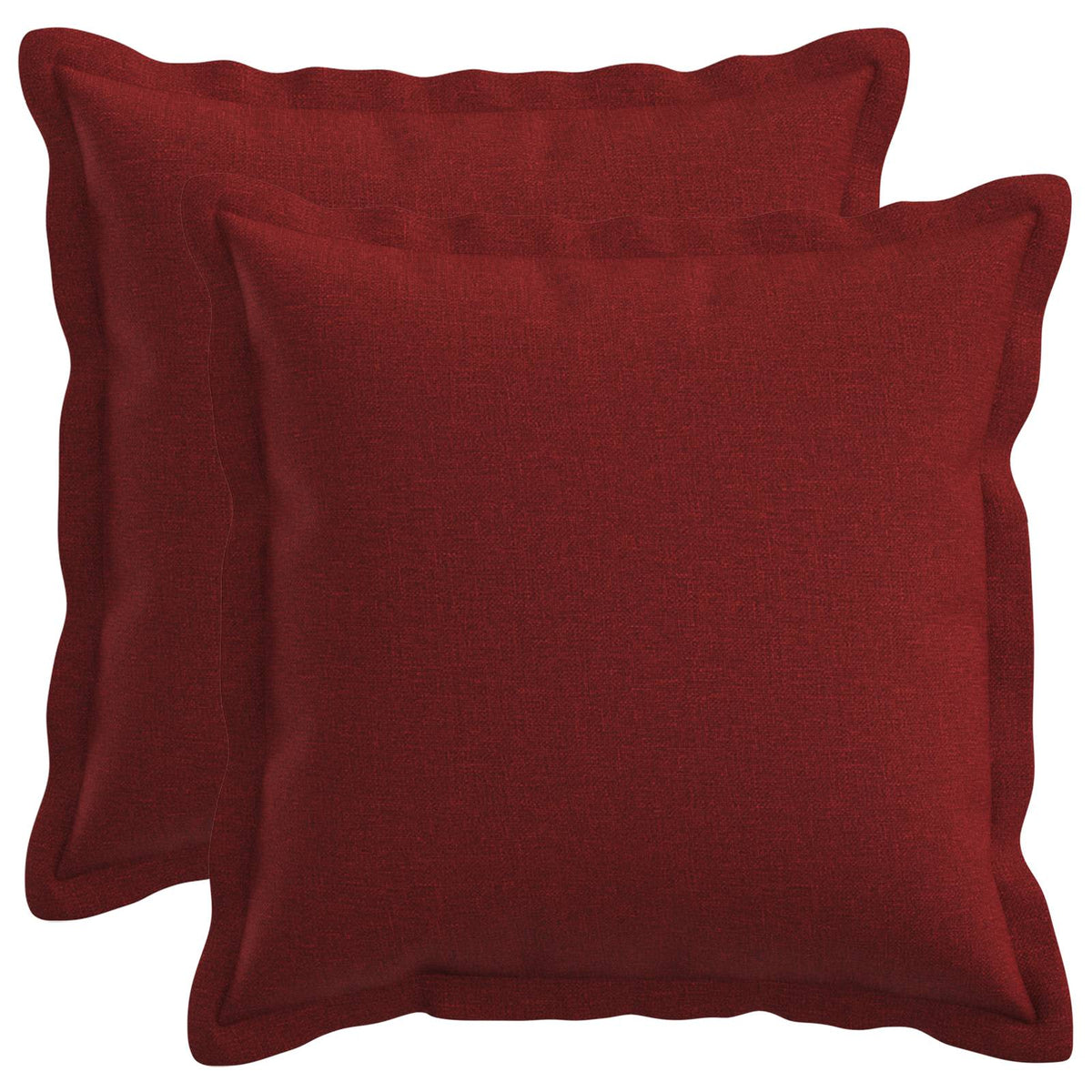 Pudebetræk 2 pcs HOUTEN Vinrød 35 x 35 cm Faux Linned
