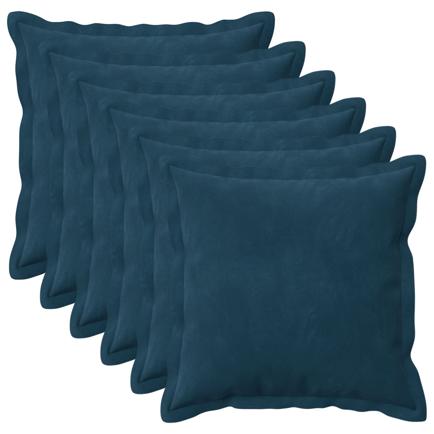 Pudebetræk 6 pcs HOUTEN Blå 35 x 35 cm Fløjl