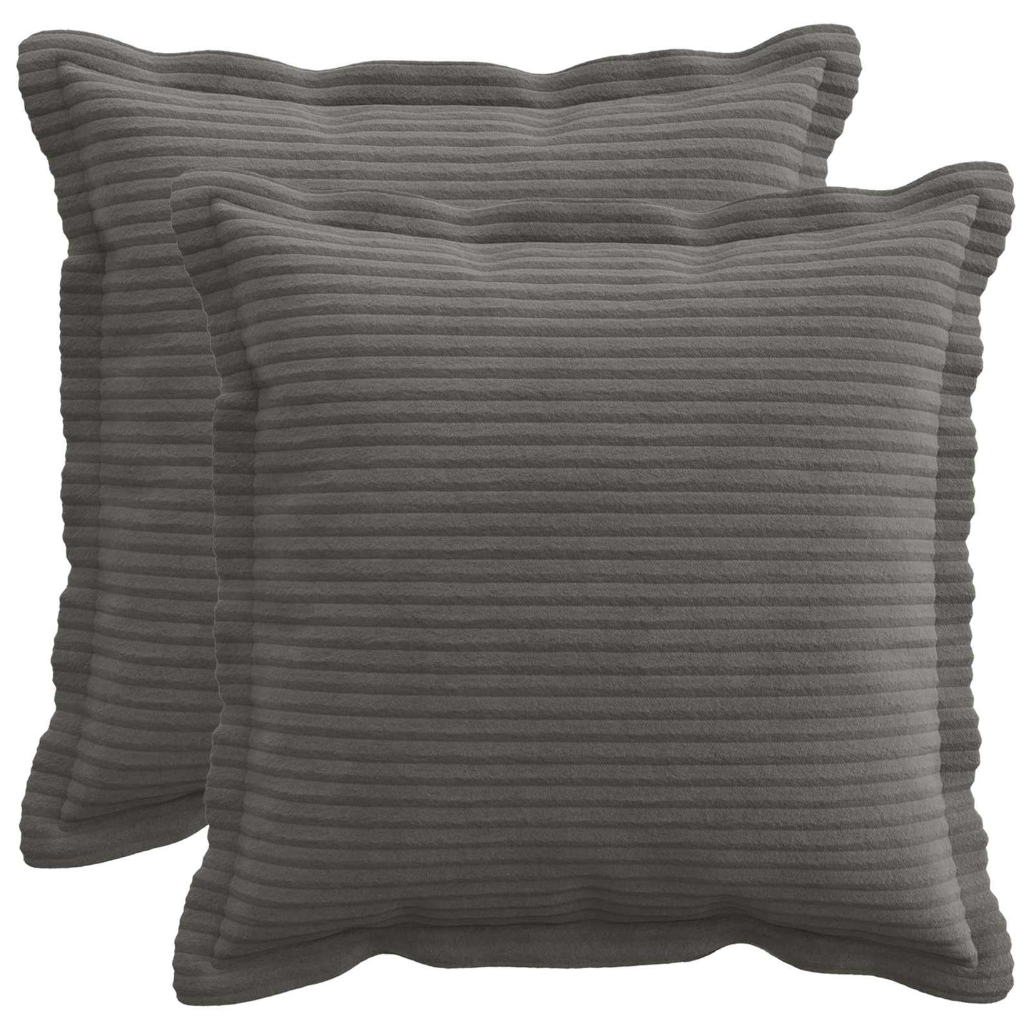 Pudebetræk 2 stk. HOUTEN Mørkegrå 35 x 35 cm cordfløjl