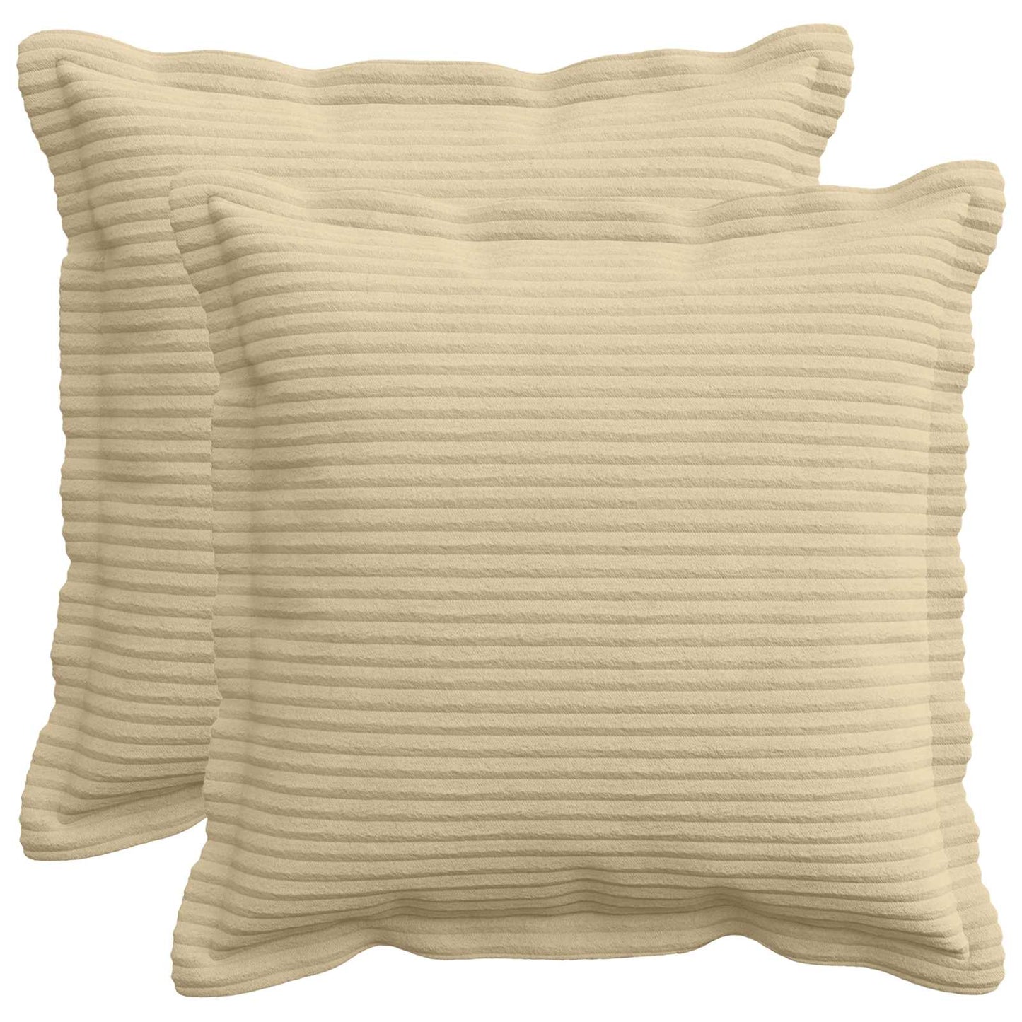 Pudebetræk 2 stk. HOUTEN Lys Grøn Grå 35 x 35 cm cordfløjl
