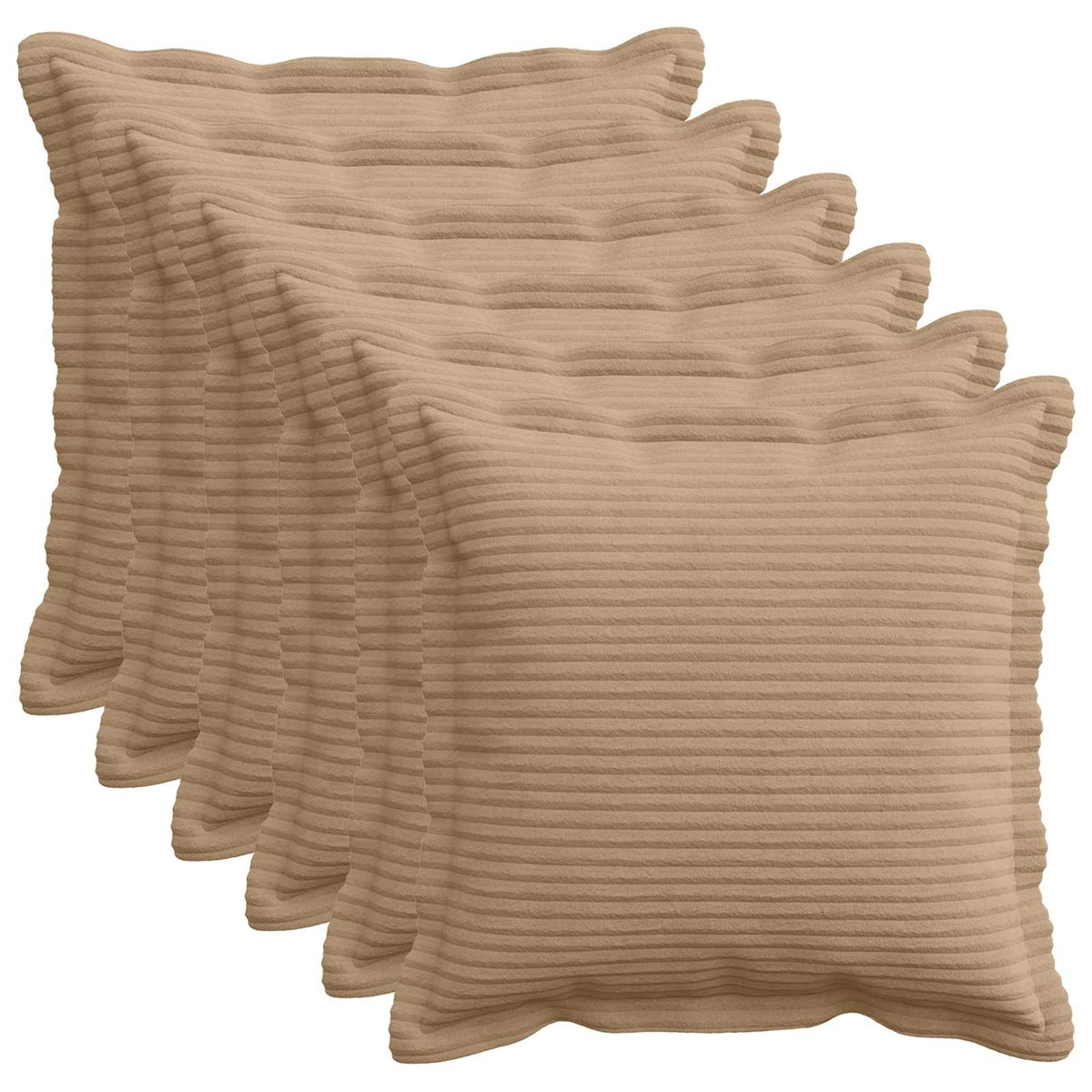 Pudebetræk 6 stk. HOUTEN Brun 35 x 35 cm cordfløjl